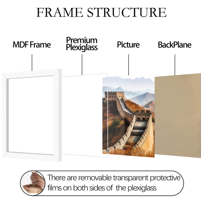 Picrit 12x16 Picture Frame  Photo Frame for Wall Mounting Diaplay  White - Image 5