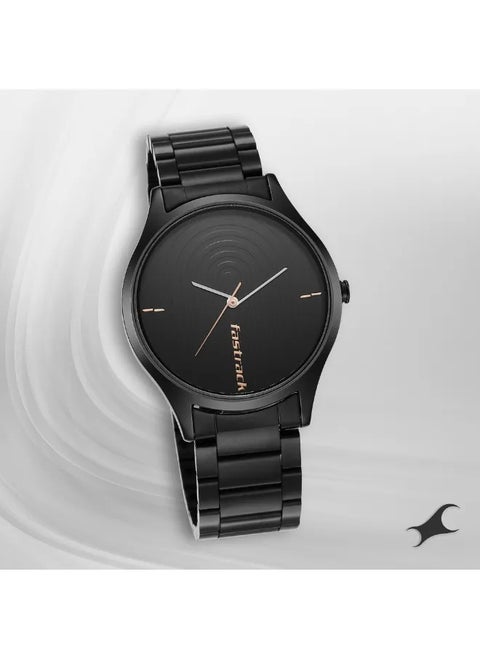 Men's Analog Round Shape Stainless Steel Wrist Watch - 3184NM02 -  Mm