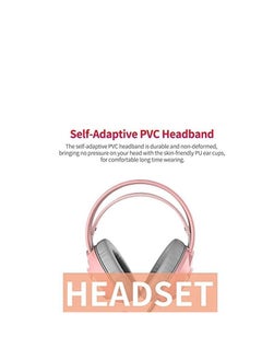 Hanayo AX120 Luminous Headset 3.5mm Audio USB Connector 50mm Surround Bass Sound Music Headphone Omnidirectional Microphone Soft Breathable Earmuffs Earphones for Computer Office Gaming  - Image 3