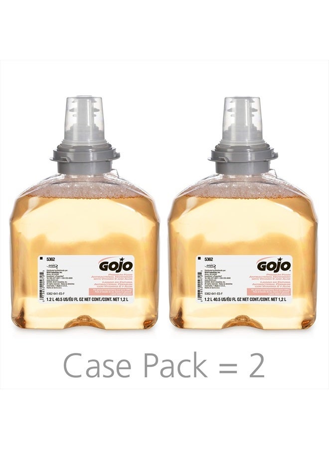 Gojo TFX Premium Foam Antibacterial Handwash, Fresh Fruit Scent, 1200 mL Foam Hand Soap Refills TFX Touch-Free Dispenser (Pack of 2) - 5362-02 - Image 3
