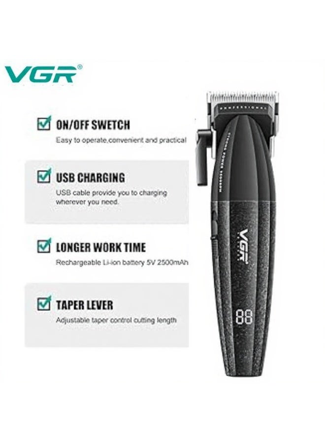 VGR Professional Hair Clipper - Ceramic Blades - Lithium Battery - Rechargeable V-640 C - Image 2