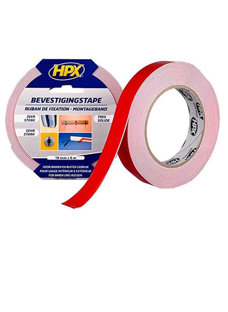 HPX HPX Mirror Mounting Double side foam Tape White 25 mm x 5m DS 2505 