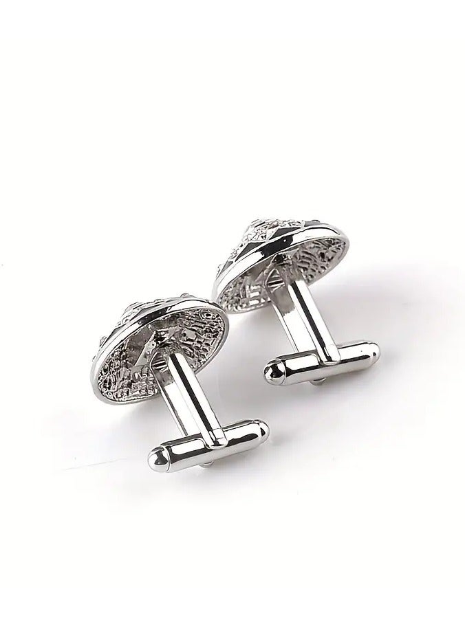 Goolsky 1pair Zircon Business Cufflinks Cuff Nails, Casual Fashion Shirt Cufflinks For Men - Image 3