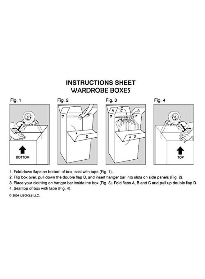 UBOXES Larger Wardrobe 24 x 24 x 40-Inches Moving Boxes, Bundle of 3 (BOXBUNDWAR03) - Image 4