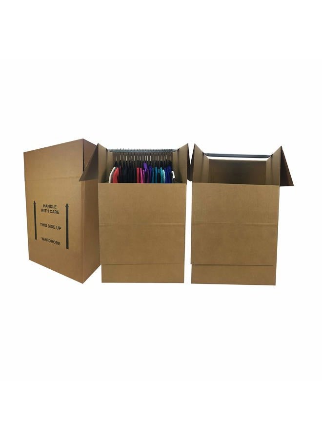 UBOXES Larger Wardrobe 24 x 24 x 40-Inches Moving Boxes, Bundle of 3 (BOXBUNDWAR03) - Image 1