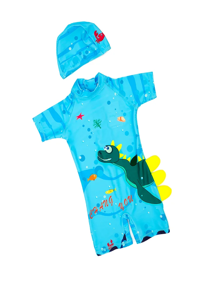 بيبي كلو Dino Adventure Swimwear Set with Cap for Boys