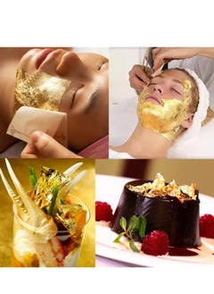 Generic 1.96*1.96 inch 24K gold leaf statue decoration Hoja dora skin care cake food drink coffee decoration gold leaf sheet gold paper  - Image 5