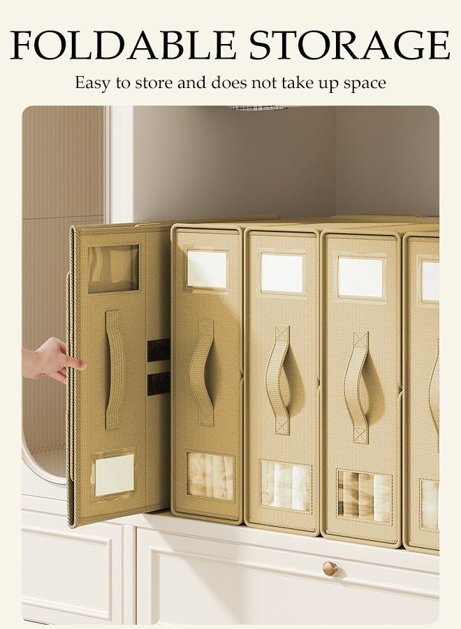 2-Piece  Large Capacity Clothes Storage Box,Storage Containers with Lids, Clothes Storage Bins for Bed Linens Quilt Cover, Bedding (38*32*12cm) - Image 5