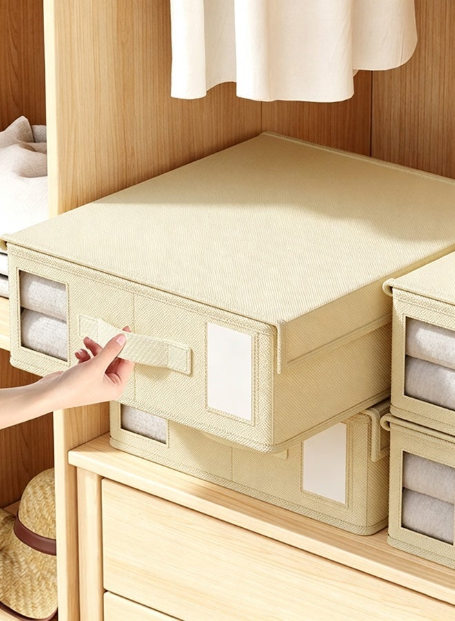 2-Piece  Large Capacity Clothes Storage Box,Storage Containers with Lids, Clothes Storage Bins for Bed Linens Quilt Cover, Bedding (38*32*12cm) - Image 1