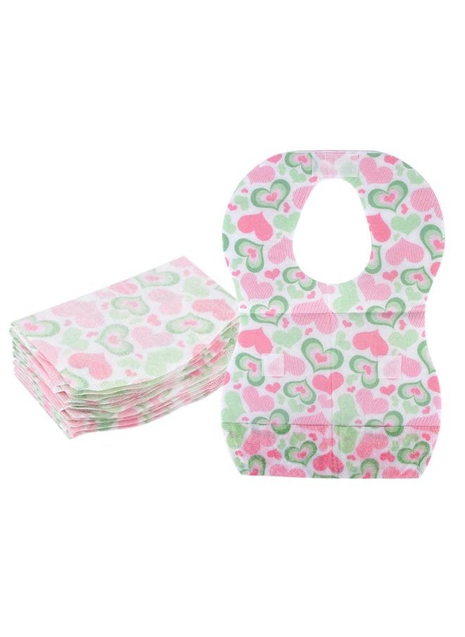 Thoraya 10Pcs Disposable Waterproof Cute Non-Woven Fabrics Baby Bib Infant Burp ClothBurp Cloth  - Image 1