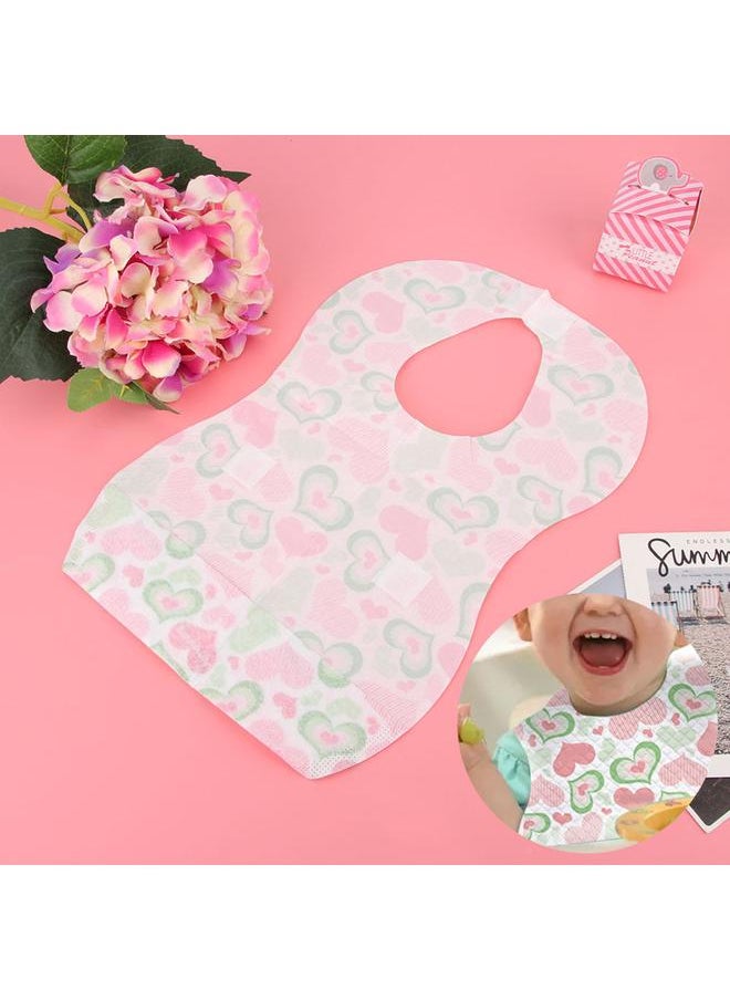 Thoraya 10Pcs Disposable Waterproof Cute Non-Woven Fabrics Baby Bib Infant Burp ClothBurp Cloth  - Image 4