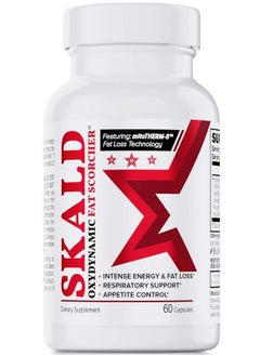 Skald Thermogenic Fat Burner Weight Loss Pills Appetite Suppressant Mood & Energy Booster With Respiratory Support Premium Fat Burning Green Tea Extract Juniper Berry Extract & More 60 Caps