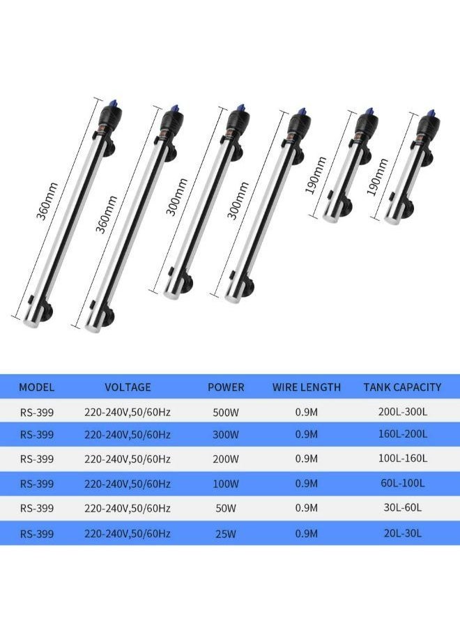 Rs Electrical B&K Stainless Steel Aquarium Heating Rod 500W  - Image 5