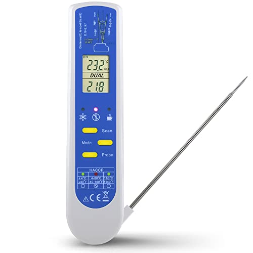 Metris Instruments Food Cooking Meat Thermometer Digital Infrared Instant Read with Probe for Kitchen, Outside Grill, BBQ Smoker, Model TCT303F-NSF NSF Approved - Image 1