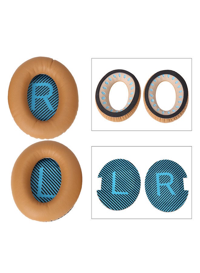 Y&D Replacement Ear Pads For BOSE Quiet Comfort 2 Headphones Beige/Blue - Image 3
