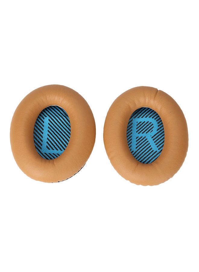 Y&D Replacement Ear Pads For BOSE Quiet Comfort 2 Headphones Beige/Blue - Image 1