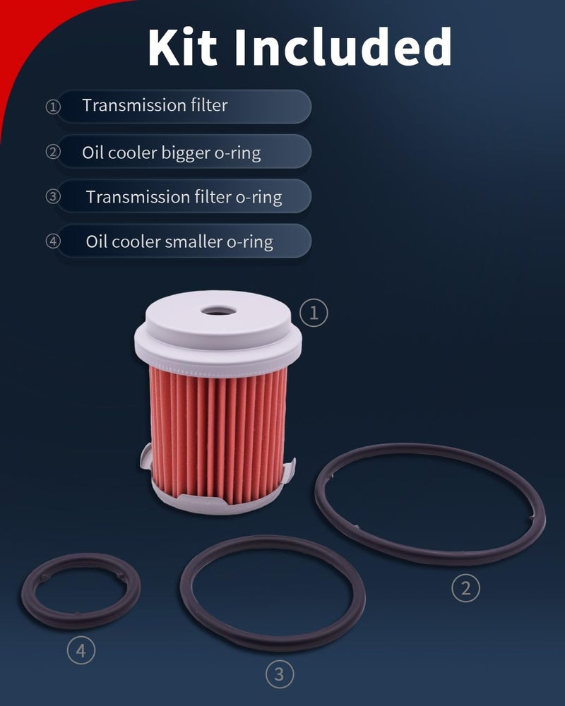 VEHICODE Automatic Transmission Filter Kit, ATF Trans Fluid Oil Filter Compatible with Honda Accord Civic Pilot Ridgeline Odyssey Fit CRV HRV Insight, Acura MDX RDX TL TSX, Replace 25450-P4V-013 - Image 4