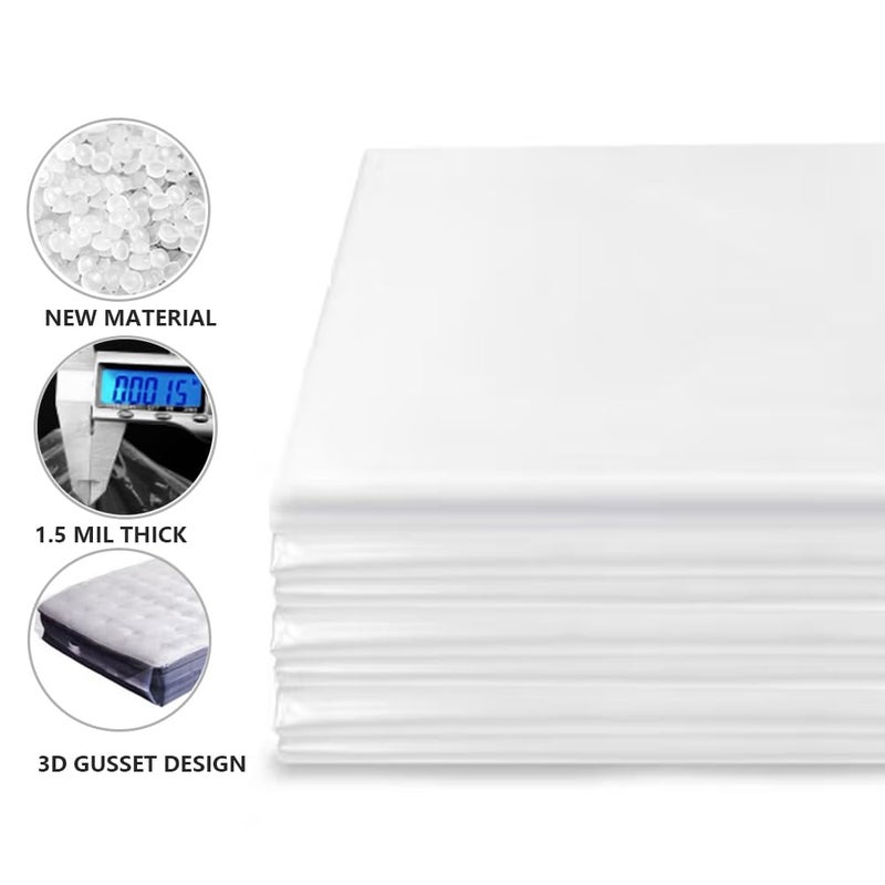 SANEMBER Plastic Mattress Bag for Moving Storage, Mattress Protector Cover ,Mattress Bag for Disposal (King) - Image 3