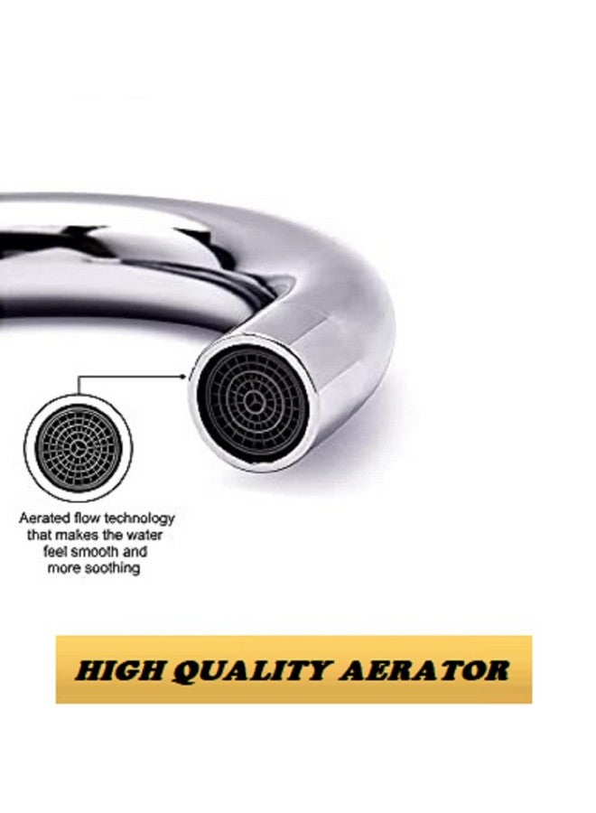 JAGGER صنبور مطبخ JAGGER توربو لمغسلة المطبخ / حوض المطبخ / المنزل، الميزات: - مثبت على الحائط، فوهة دوارة 360 درجة، دوران ربع و تدفق رغوي (مع فلانج الحائط وشريط تفلون) (توربو)، فضي - Image 3