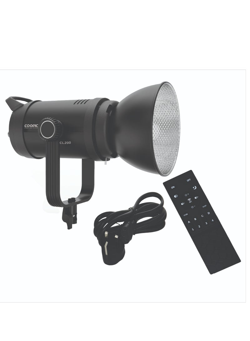 COOPIC CL-200 Adjustable LED Video light 200W, 2.4g remote control, white from 3200k or 5600k,CRI>97 TLCI>98, Daylight Balanced Video Light for Video Recording, Photography, Outdoor Shooting, etc - Image 1