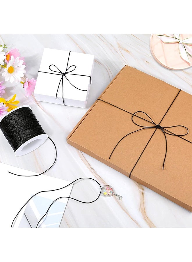 Wffo 2 Rolls Black Nylon String - 0.8mm Nylon Thread Chinese Knotting Cord Tarred Twine Outdoor String for Braided Bracelets, Beading, Necklaces, Macrame Craft, Wind Chime, Blinds, Jewelry Making （109 Yards） - Image 4