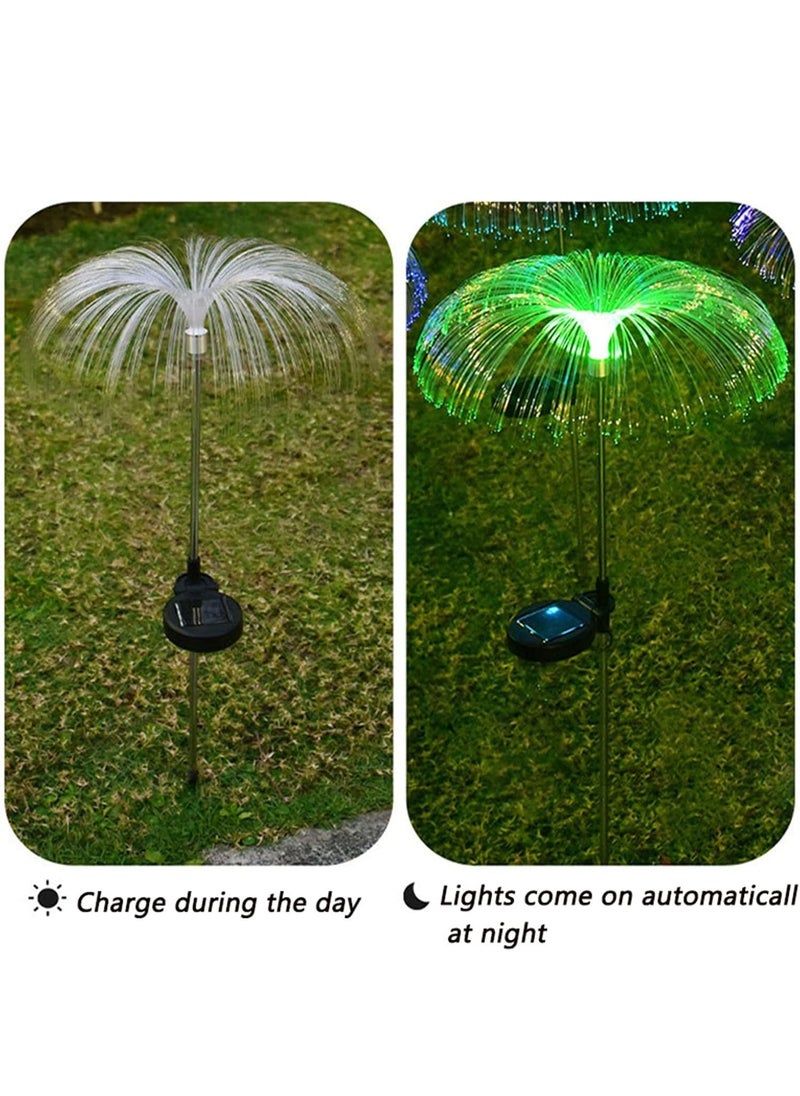 1 Set Of 2 Solar Jellyfish Light Decorative Lights, Adjustable Lighting Type, Colorful Lighting, Can Decorate The Garden And Roadside