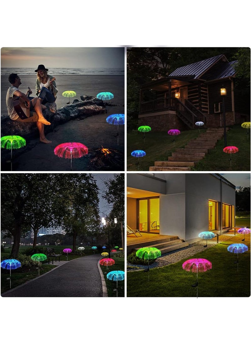 1 Set Of 2 Solar Jellyfish Light Decorative Lights, Adjustable Lighting Type, Colorful Lighting, Can Decorate The Garden And Roadside