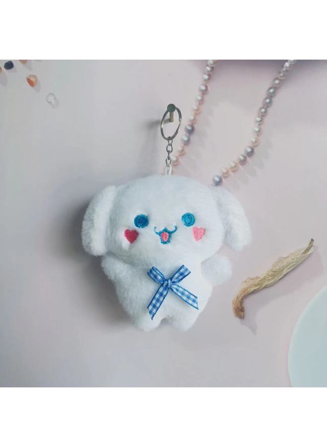 Cute Explosions Kulomi Plush Doll 4 Inch Clamp Doll Doll Cartoon Row Bag Pendant-Specifications:White 12cm  - Image 1