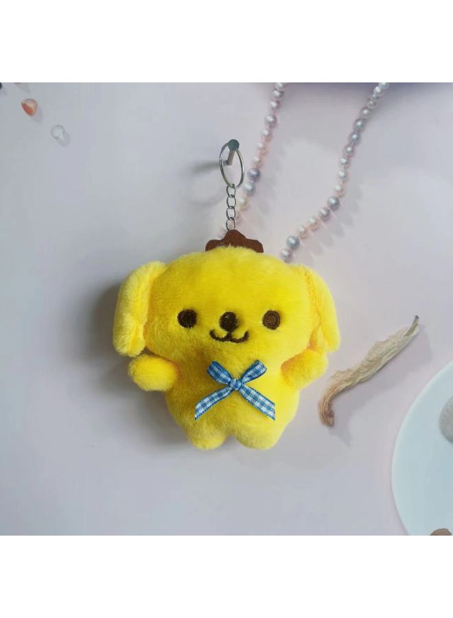 Cute Explosions Kulomi Plush Doll 4 Inch Clamp Doll Doll Cartoon Row Bag Pendant-Specifications:White 12cm  - Image 5
