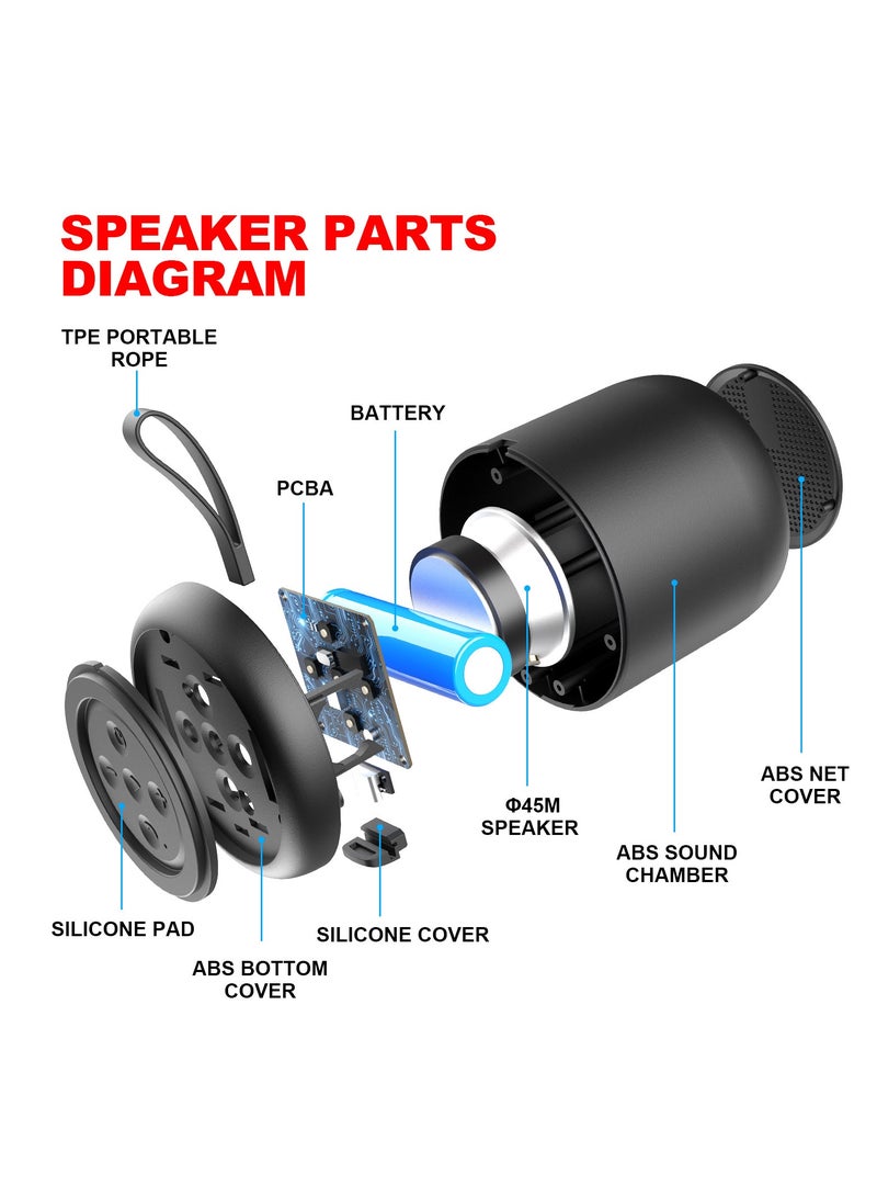 Bluetooth Speaker: Outdoor Waterproof Wireless TWS Mini Subwoofer Portable Speaker - Image 3
