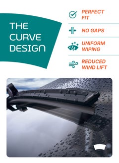 Wiperex WiperEx Wiper Blades for Aston Martin V8 2012 2013 2014 2015 24" + 22" All Weather, Uniform Wiping, Premium Rubber, Perfect Fit, Silent, Reduced Wind Lift, No Marks (Set of 2)  - Image 3
