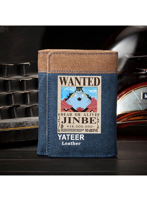 New ONE PIECE Canvas Vertical Wallet