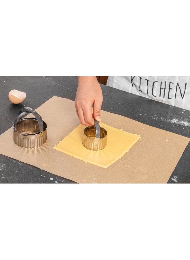 Baker's Secret مجموعة قواطع بسكويت من الفولاذ المقاوم للصدأ 3 قطع من بيكرز سيكريت – أدوات مطبخ متينة للخبز، التشكيل وتحضير الطعام - Image 4