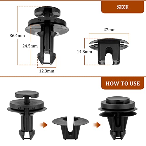 AOIT 15 Sets Air Deflecter Retainer Clips & Grommets, Front Bumper Clip Compatible with Che vrolet Silverado Colorado Avalanche G MC Sierra Yukon, Retainer Clips Replace G M 15733971 & 15733970 - Image 2