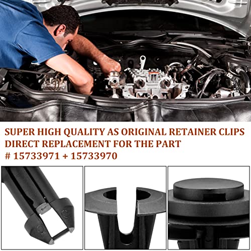 AOIT 15 Sets Air Deflecter Retainer Clips & Grommets, Front Bumper Clip Compatible with Che vrolet Silverado Colorado Avalanche G MC Sierra Yukon, Retainer Clips Replace G M 15733971 & 15733970 - Image 3