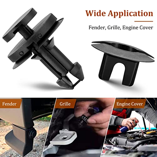 AOIT 15 Sets Air Deflecter Retainer Clips & Grommets, Front Bumper Clip Compatible with Che vrolet Silverado Colorado Avalanche G MC Sierra Yukon, Retainer Clips Replace G M 15733971 & 15733970 - Image 5