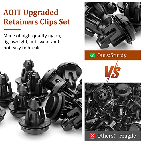 AOIT 15 Sets Air Deflecter Retainer Clips & Grommets, Front Bumper Clip Compatible with Che vrolet Silverado Colorado Avalanche G MC Sierra Yukon, Retainer Clips Replace G M 15733971 & 15733970 - Image 4