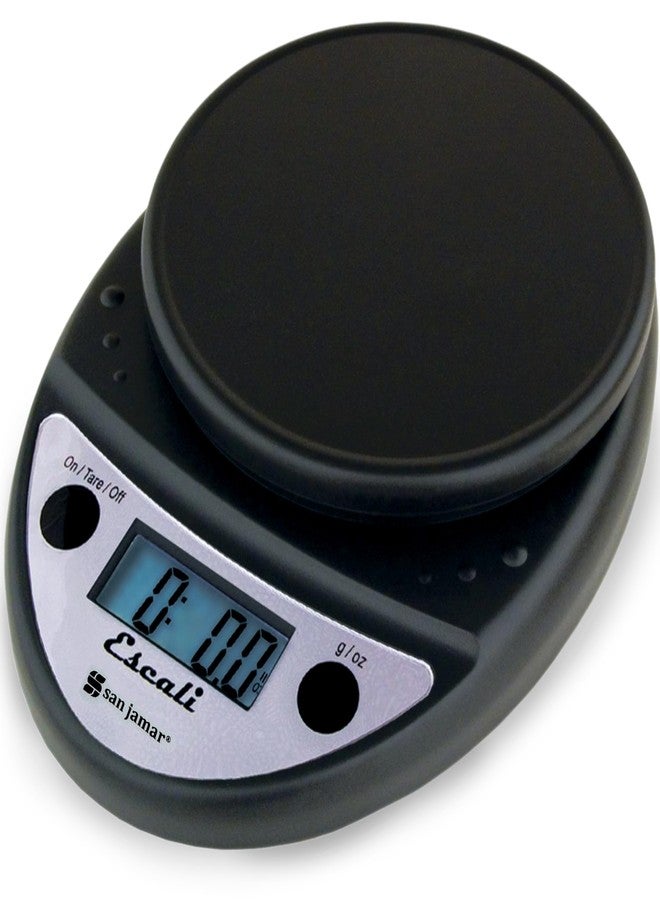 Escali Primo NSF Listed Digital Scale, 11 lb/5 kg, Black (SCDGP11BK) - Image 1