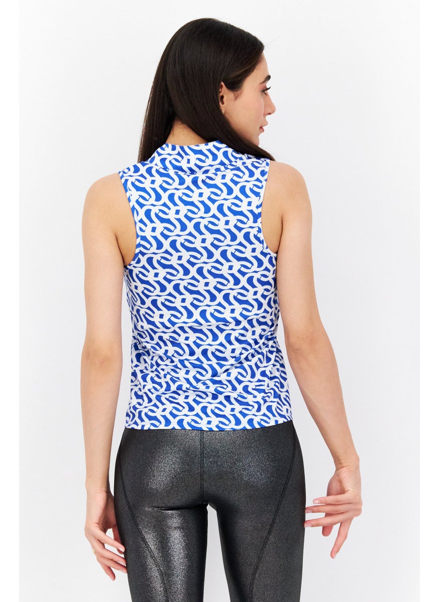 X by Gottex - Women Sportswear Fit Long Sleeve Training Top, Blue - Image 1