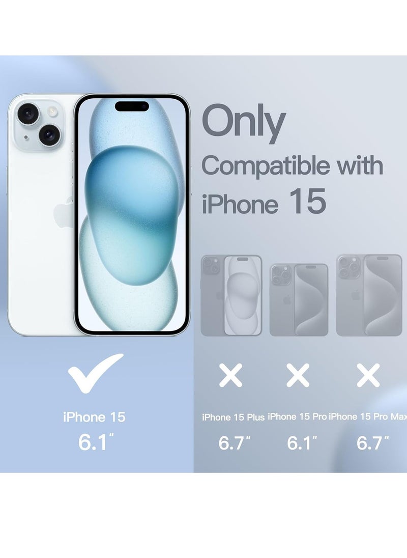 Raxoom Blue ELTRAZONE Silicone Case for iPhone 15 (6.1-Inch) â€“ Magnetic, MagSafe-Compatible with Full Camera Protection - Image 2