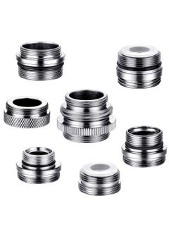 Hotop 7 Pieces Faucet Adapter Kit  Kitchen Sink Brass Aerator Adapter Male Female Faucet Adapter To Connect Garden Hose  Water Filter  Standard Hose Via Diverter  - Image 1