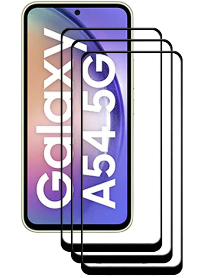 ACLIX 3 Pieces Antistatic ESD Dustproof Premium Quality High Definition Tempered Glass Screen Protector Designed For Samsung Galaxy A54 - Image 1
