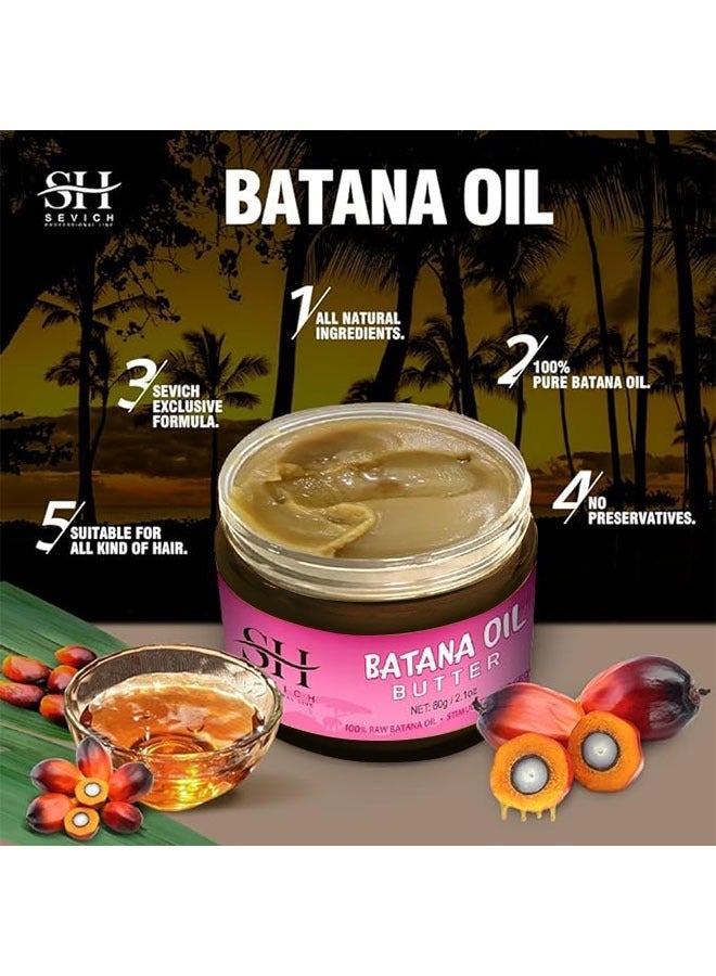 Sevich Batana Oil Butter 60g - Natural Veganic Hair Growth Oil for All Hair Types, Soothe Scalp, Repair Damaged Hair, Nourish Thin Hair, Effective Against Regional Alopecia and Hair Loss - Image 2