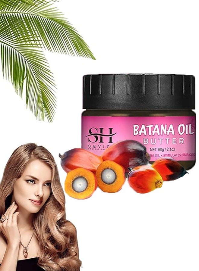 Sevich Batana Oil Butter 60g - Natural Veganic Hair Growth Oil for All Hair Types, Soothe Scalp, Repair Damaged Hair, Nourish Thin Hair, Effective Against Regional Alopecia and Hair Loss - Image 1