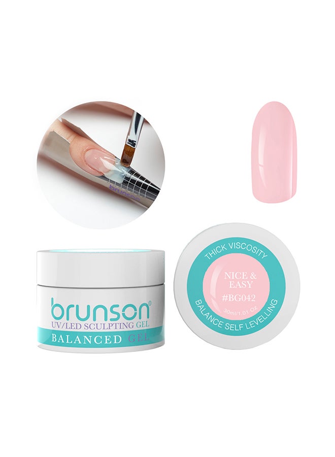 brunson Sculpting Camouflage Uv Builder Gel Balanced Level Gel Uv Sculpting Nail Gel System Nice And Easy Bg042 - 30Ml