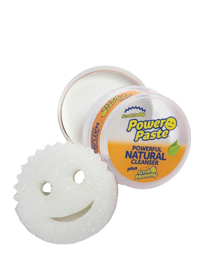 Scrub Daddy معجون الطاقة، منتج تنظيف متعدد الاستخدامات - منظف للفرن، الزجاج، المطبخ، شاشة باب الدش، الموقد، البلاط، الموقد والمزيد - مع إسفنجة سكراب مومي، بيضاء، 2 عدد (عبوة من 1)، SDPWR - Image 1