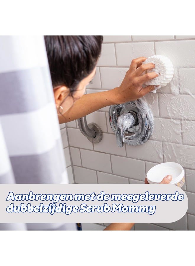 Scrub Daddy معجون الطاقة، منتج تنظيف متعدد الاستخدامات - منظف للفرن، الزجاج، المطبخ، شاشة باب الدش، الموقد، البلاط، الموقد والمزيد - مع إسفنجة سكراب مومي، بيضاء، 2 عدد (عبوة من 1)، SDPWR - Image 5