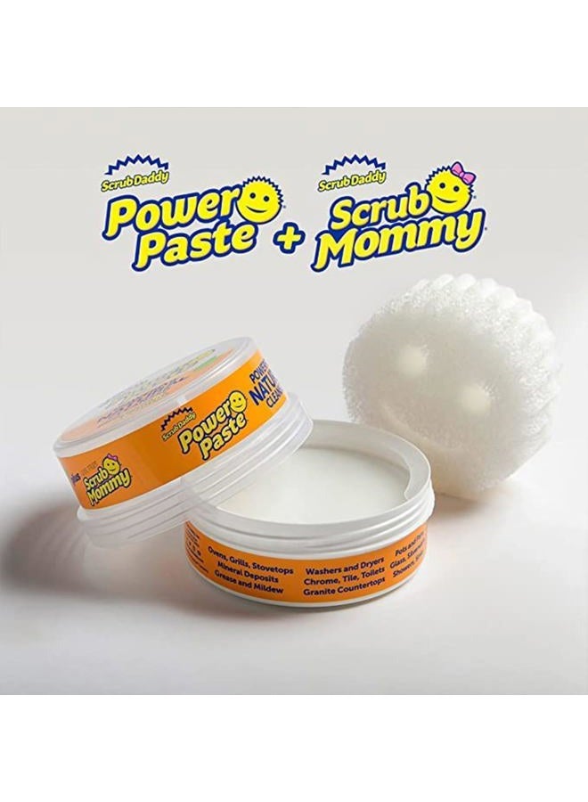 Scrub Daddy معجون الطاقة، منتج تنظيف متعدد الاستخدامات - منظف للفرن، الزجاج، المطبخ، شاشة باب الدش، الموقد، البلاط، الموقد والمزيد - مع إسفنجة سكراب مومي، بيضاء، 2 عدد (عبوة من 1)، SDPWR - Image 2