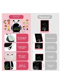 Y&D LCD Writing Tablet Colorful Doodle Board  Electronic Drawing Board Pad for Educational and Learning Kids Toddler 3 - 7 Years Old Boys Girls (Black-white Panda)  - Image 4