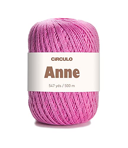 CÃRCULO CIRCULO Anne Yarn for Crocheting Knitting 100 Mercerized Brazilian Virgin Cotton Soft Fingering Weight 547 Yds 519 Oz Color 6085 Ballet - Image 1